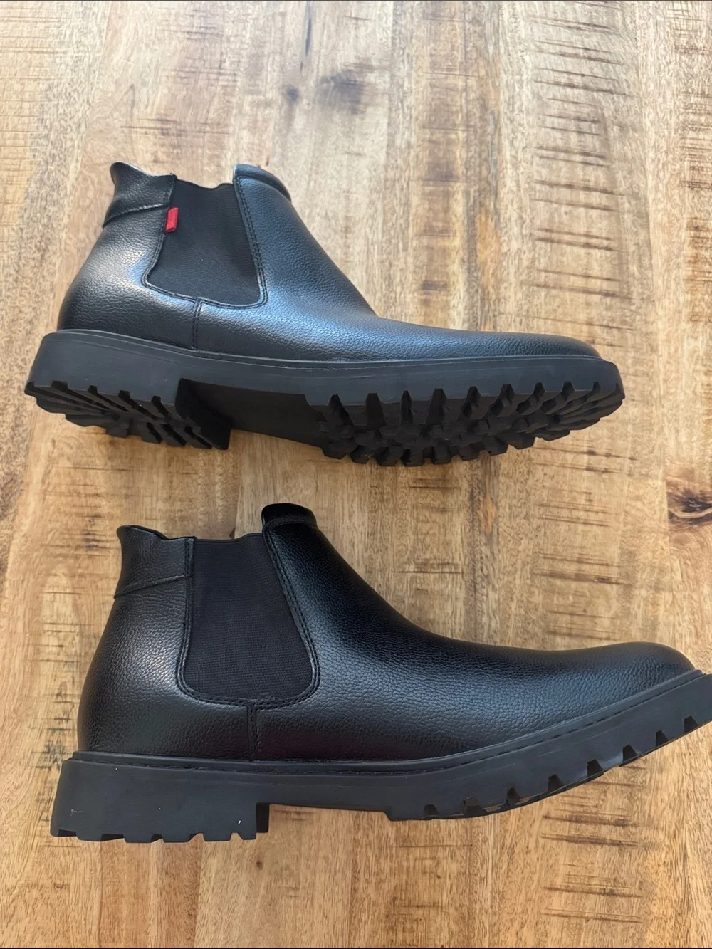 Marc Joseph New York Men's Black Faux Vegan Leather Slip-On Chelsea Boots NEW